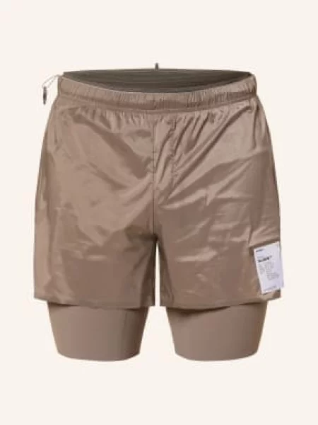 Satisfy Běžecké Šortky 2 V 1 Techsilk™ 8" béžová