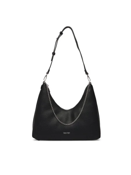 Calvin Klein Geantă Emblem Hw Pebble Shoulder Bag negru