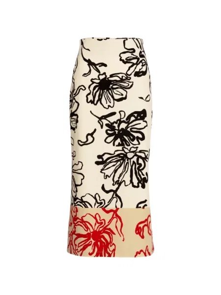 Fustă midi Silvia Tcherassi cu model floral cu imagine