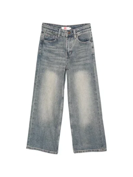 Szerokie jeansy dziecięce American Outfitters niebieskie
