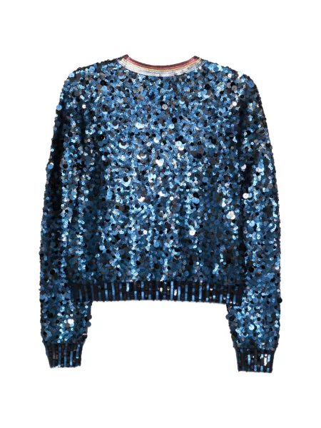 Pulover Cynthia Rowley cu paiete albastru