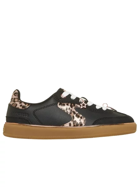 Buty sportowe dziewczęce Skechers Hotshot Leopard Fame czarne