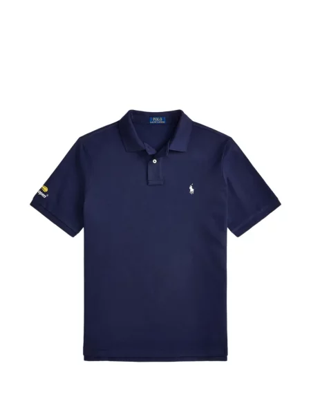 Șapcă Polo Ralph Lauren de mătase cu dungi cu cataramă albastru