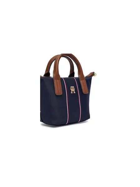 Tommy Hilfiger Torbica Popette Micro Tote Corp Tamnoplava plava