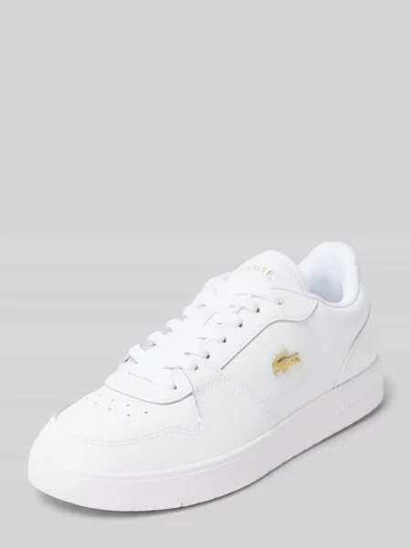 Sneakersy z naszywką z logo Lacoste białe