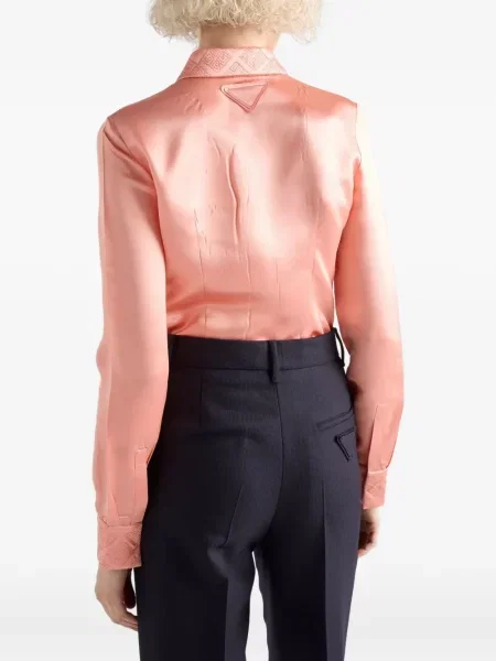 Cămașă Prada cu broderie portocaliu
