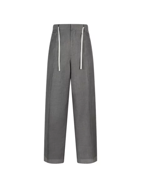 Pantaloni Croquis cu cordon gri