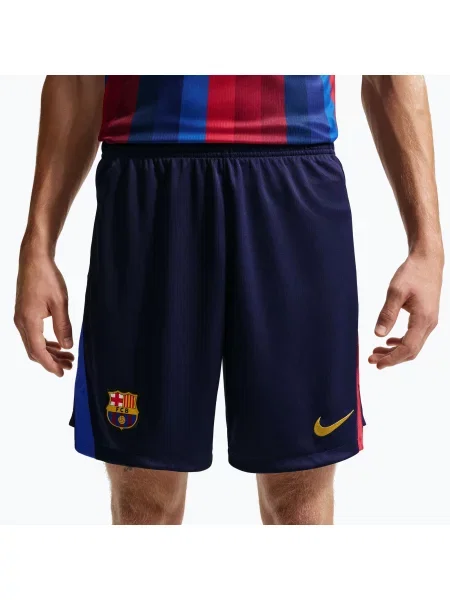 Spodenki piłkarskie Nike FC Barcelona Dri-Fit Stadium Home blackened blue/mineral yellow niebieskie