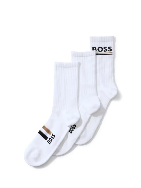 BOSS Șosete maro / negru alb