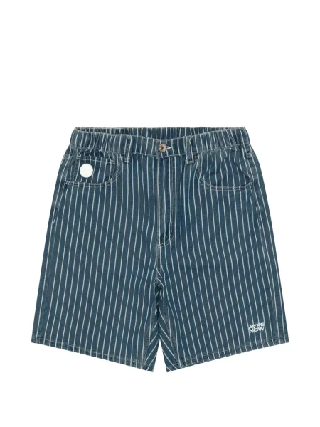 Pantaloni scurți Aape By A Bathing Ape cu dungi cu autograf albastru