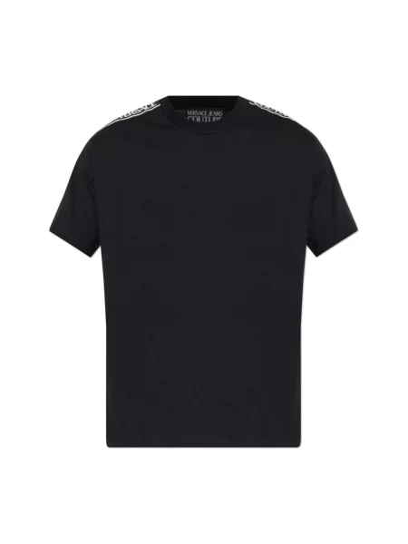 Koszulka Versace Jeans Couture z logo czarna