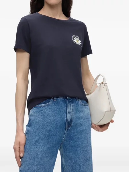 Tricou Boss cu model floral albastru