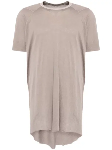 Dlouhá lovná šňůra tričko Boris Bidjan Saberi s kulatým výstřihem šedé