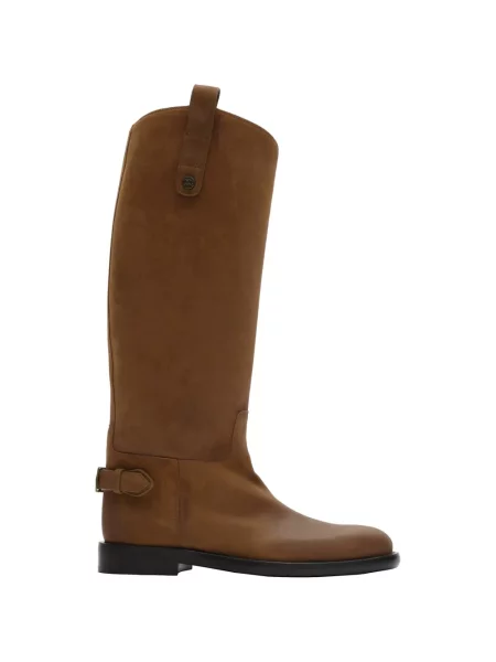 Botine Burberry din piele de căprioară maro