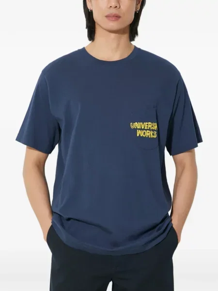 Tricou Universal Works cu imagine albastru