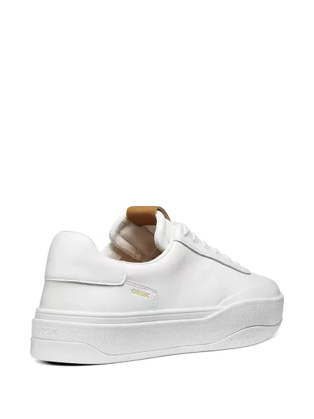 Sneakerși Geox cu platformă alb