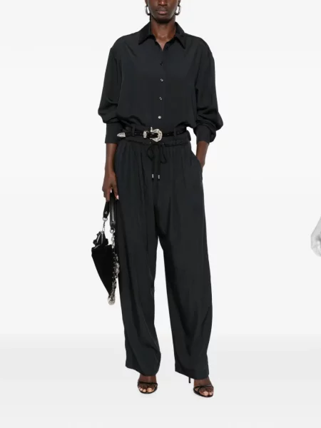 Pantaloni palazzo Isabel Marant cu cordon negru