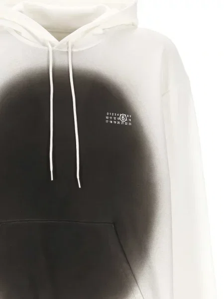 Hoodie Mm6 Maison Margiela λευκό