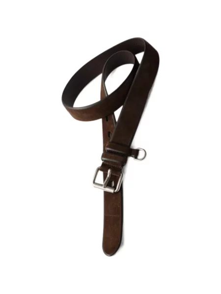 Cu centură curea Prada din piele de căprioară maro