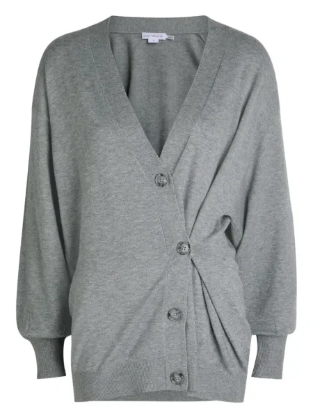 Kardigan Good American z dekoltem w serek szary