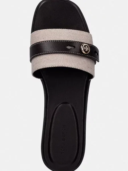 Tory Burch чехли с равна подметка дамски Romy Slide кафяво