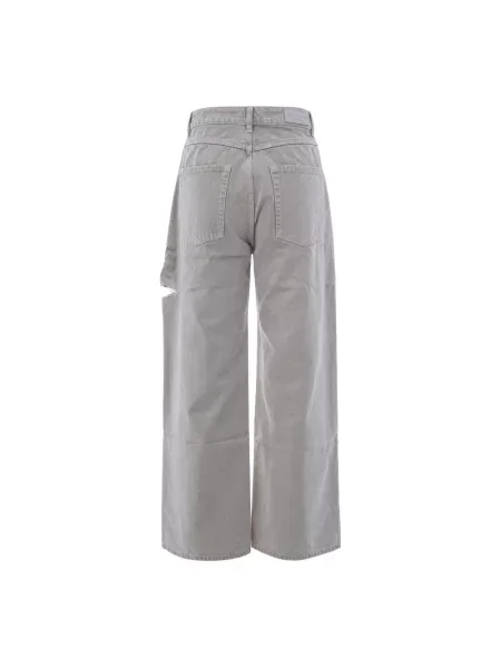 Szerokie jeansy Icon Denim szare
