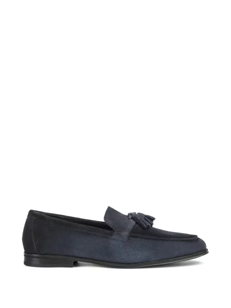 Pantofi loafer Doucal's din piele de căprioară albastru