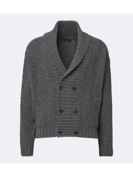 Cardigan Dunhill din cașmir gri