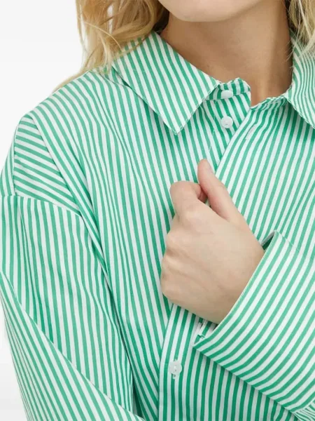 Rochie mini Herskind cu dungi de costum verde