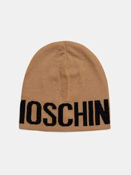 Moschino sapka női gyapjú hozzáadásával bézs