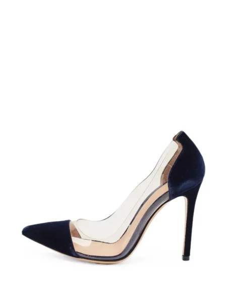Pantofi cu toc Gianvito Rossi de catifea alb