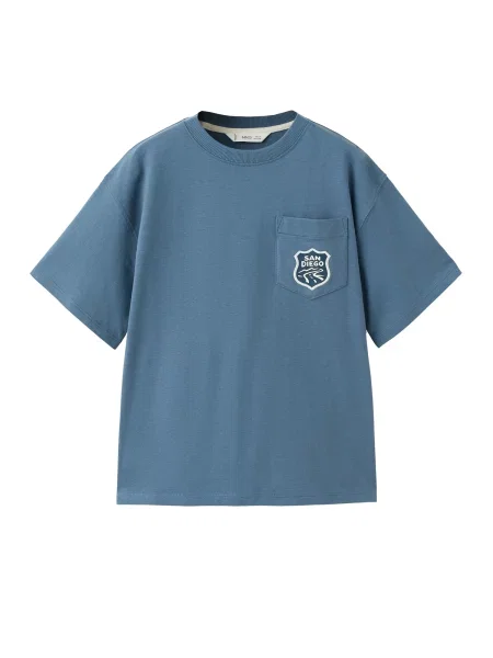 MANGO KIDS Tricou albastru regal alb