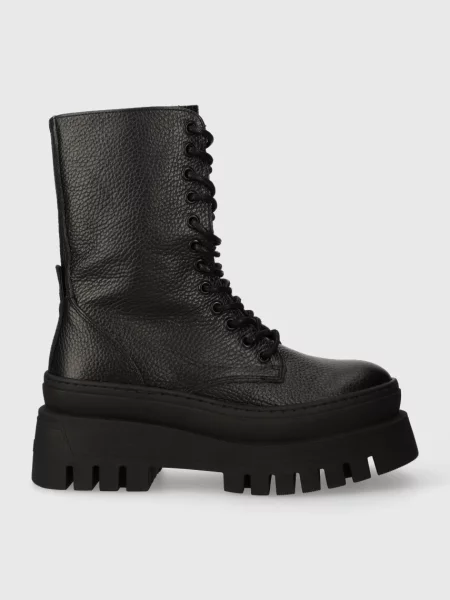 Steve Madden bocanci de piele Coast femei cu platforma negru