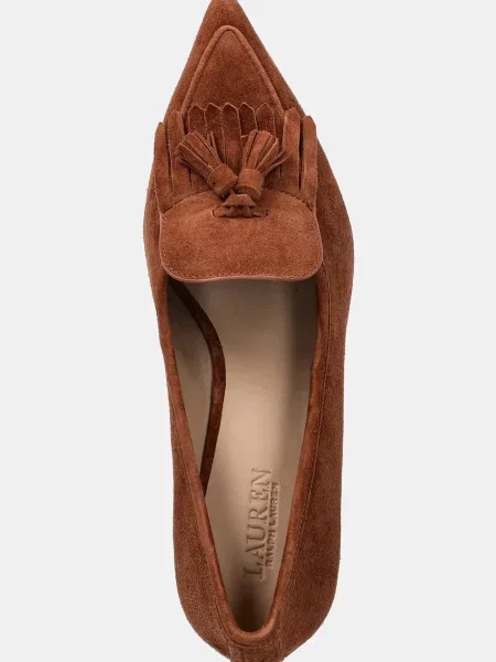 Замшеві туфлі Lauren Ralph Lauren Adrienne Klt коричневий