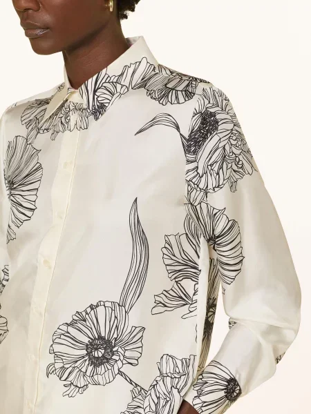 Herzen's Angelegenheit Koszula Z Jedwabiu weiss czarna