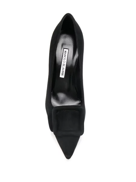 Pantofi cu toc Manolo Blahnik din piele de căprioară negru