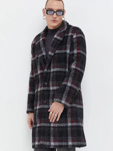 HUGO palton din lana de tranzitie