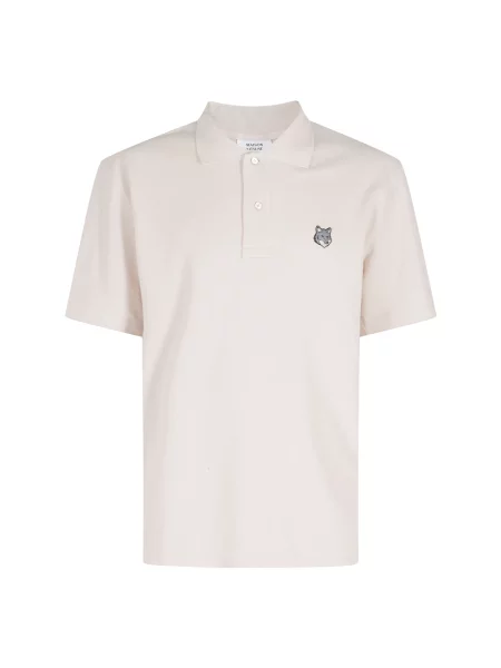 Koszulka polo Maison Kitsune różowa