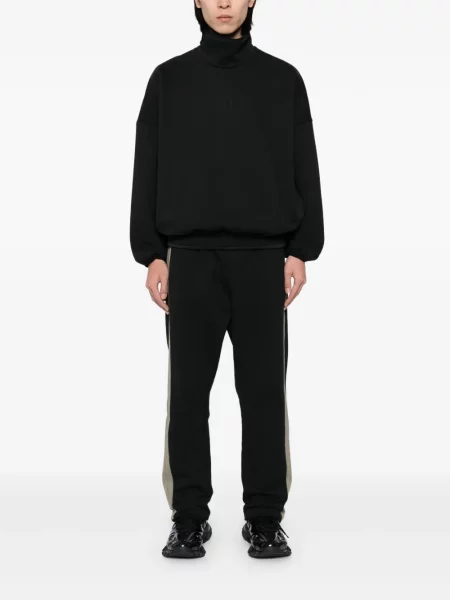 Haftowana bluza Adidas z dekoltem w serek czarna