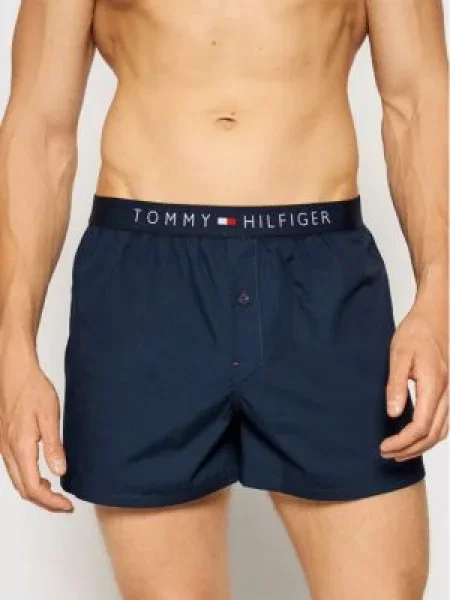 Tommy Hilfiger Boxerky Cotton Woven Boxer Icon Tmavomodrá