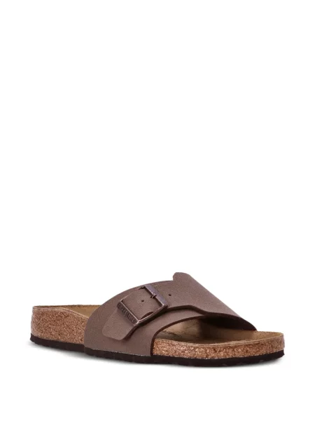 Papuci Birkenstock din piele maro