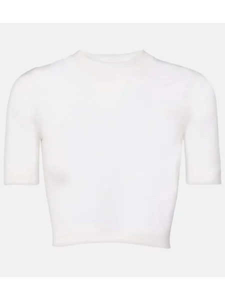 Top Alaia iz kašmirja bela