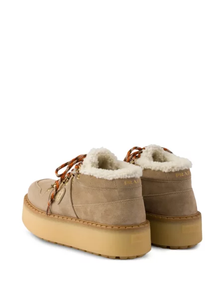 Botine Prada din piele de căprioară