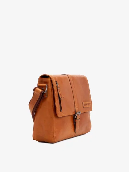 Кожаная сумка через плечо Hill Burry коричневая