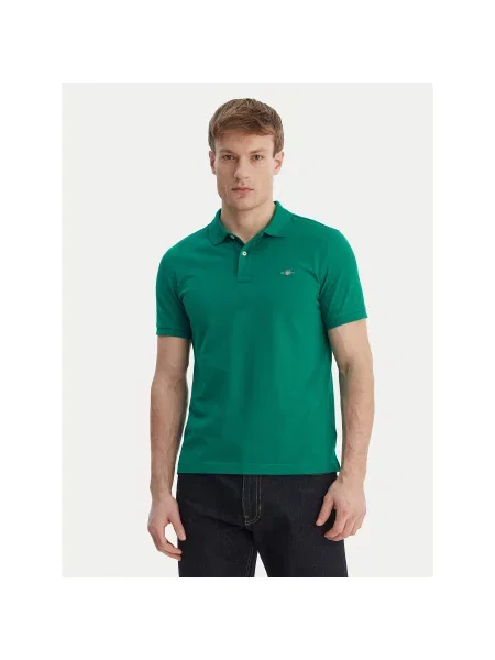 Gant Polo Shield Slim Fit πράσινο