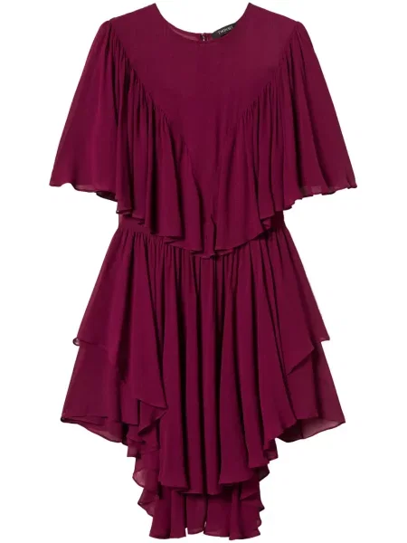 Rochie mini Twinset cu volane de costum roșu