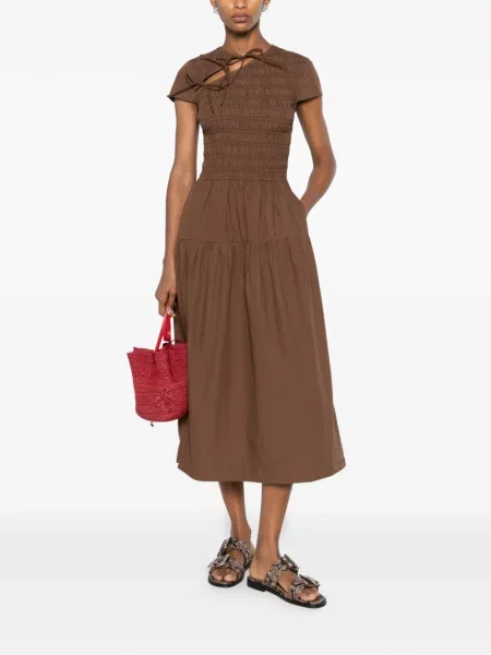 Rochie midi Damson Madder maro