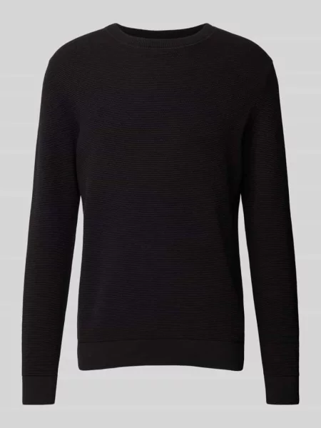 Selected sweter z dzianiny SLHRoss Mężczyźni jednolity M czarny