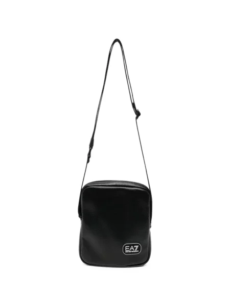 Geantă crossbody Ea7 Emporio Armani cu autograf negru