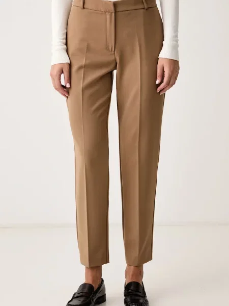 Haveone pantaloni straight pentru femei maro